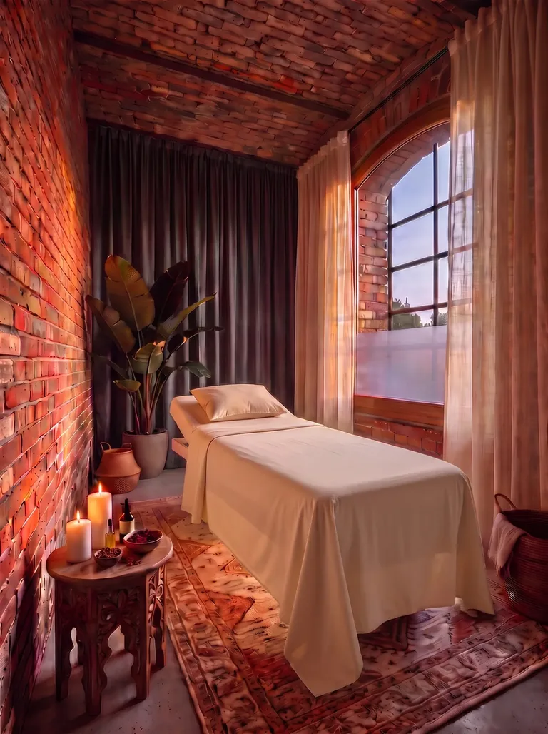 Massageraum mit Massageliege für Massagen in Berlin Friedrichshain
